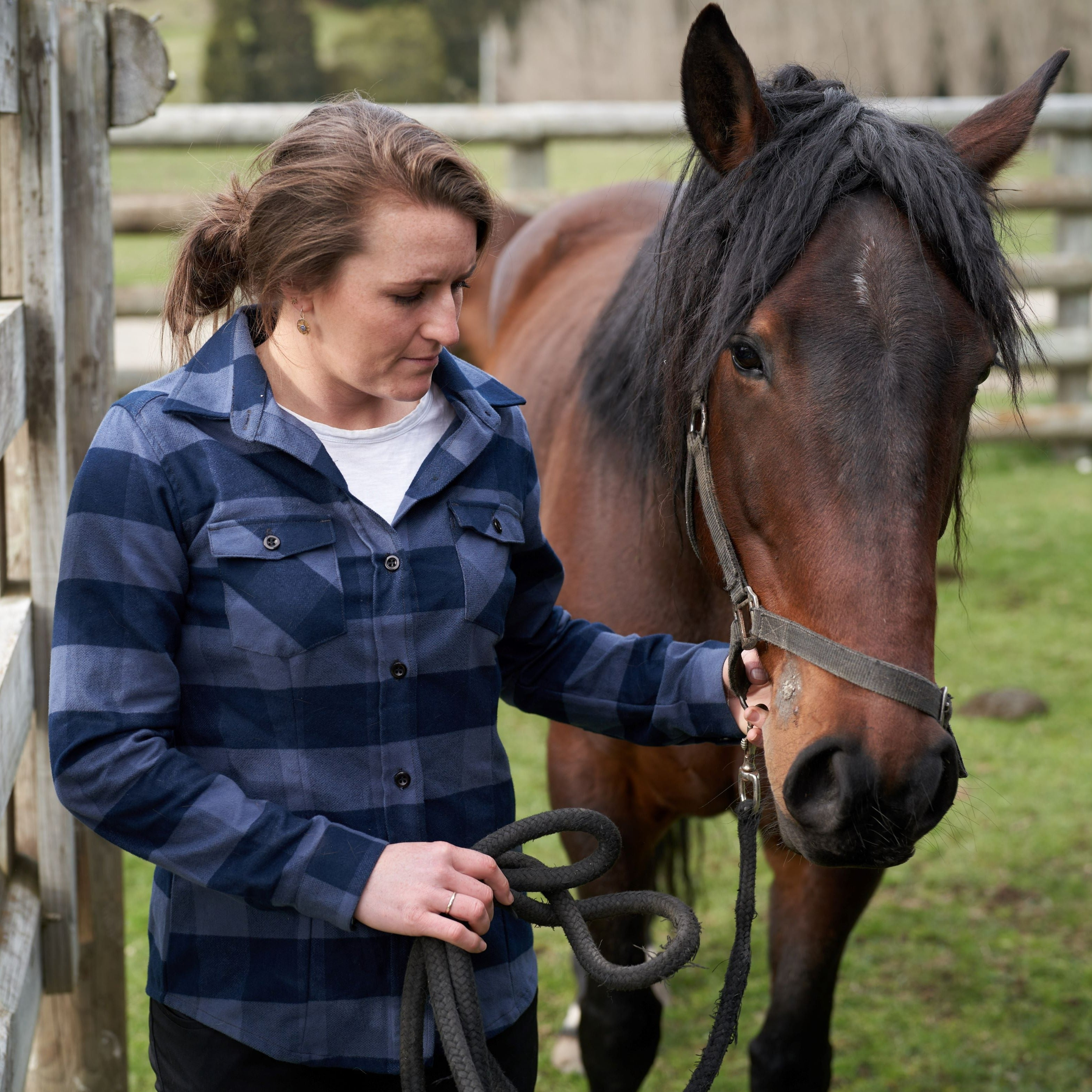 Checked Flannel Shirt Womens
